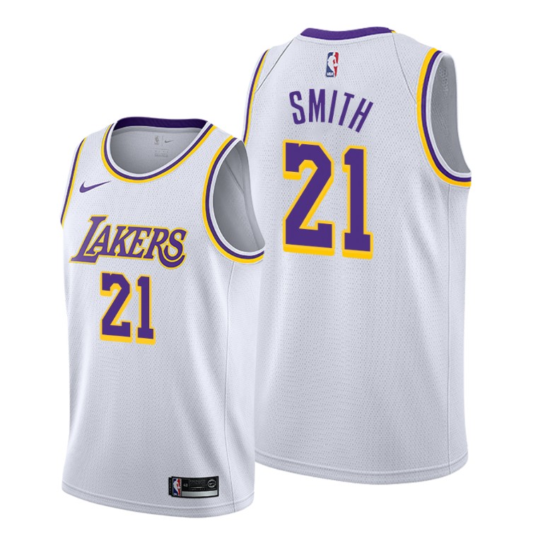 Men's Los Angeles Lakers J.R. Smith #21 NBA 2020 Draft Association Edition White Basketball Jersey NEI5183OU